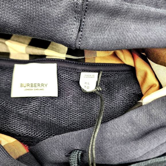 Burberry Hove Check Logo Hoodie Size XL NWT - Picture 12 of 16